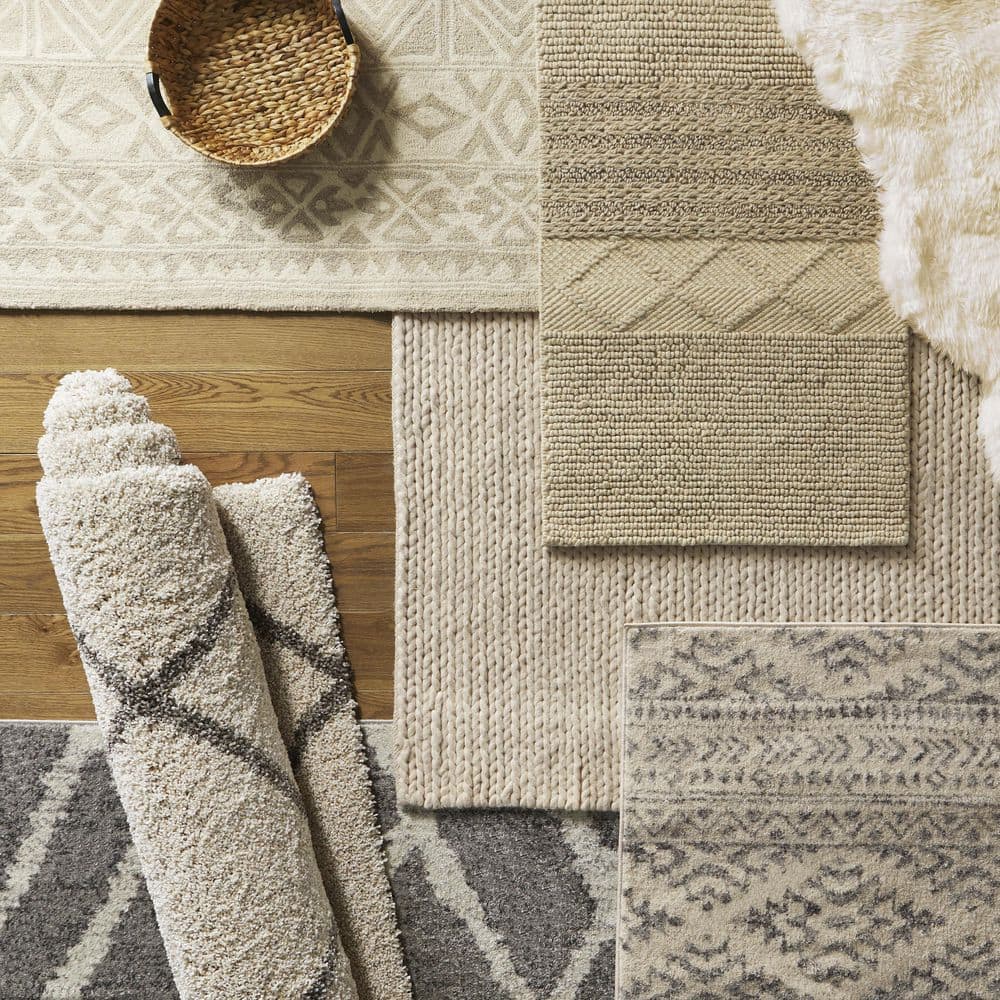 Handmade Off-White Braided Wool 8' x 10' Area Rug
