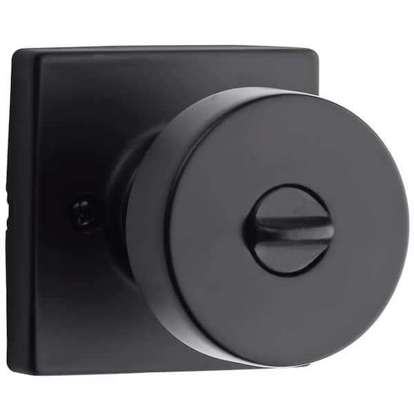 F40-BWE-622 Schlage F Series - Knob Bowery Style with Privacy Lock Function  in Matte Black - Lock Depot Inc