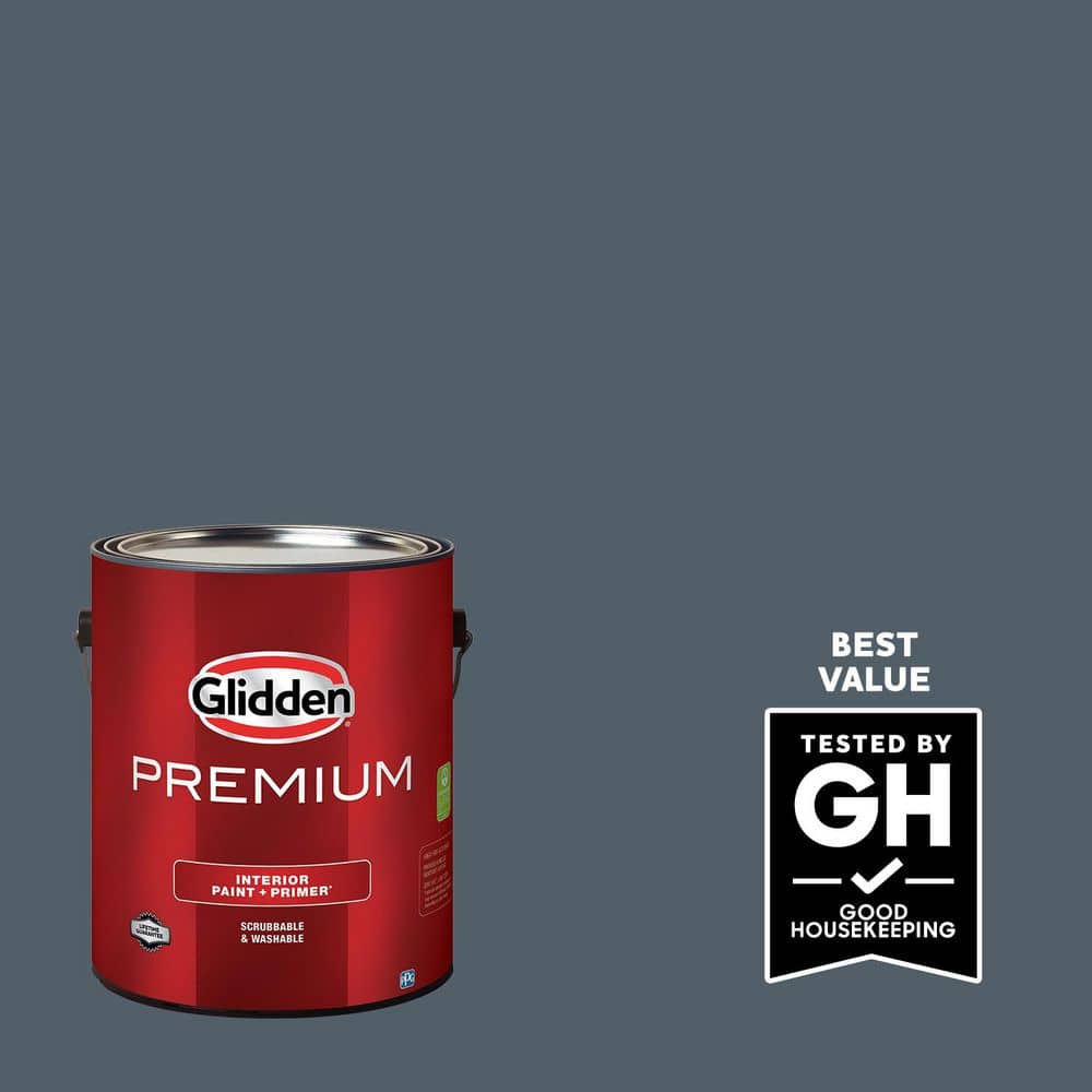Glidden Premium 1 gal. PPG1040-7 Goblin Flat Interior Latex Paint