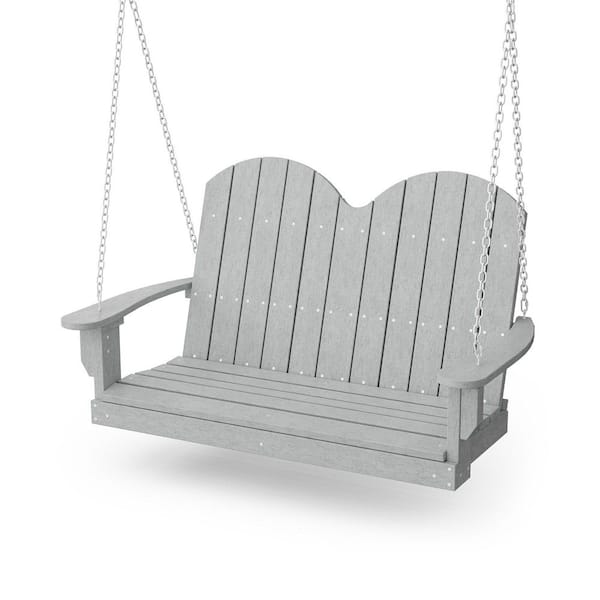 Wildridge Classic 2-Person Light Gray Plastic Savannah Porch Swing