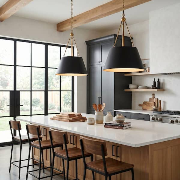 Quoizel Aberdale 4-Light Matte Black Pendant QP5597MBK - The Home