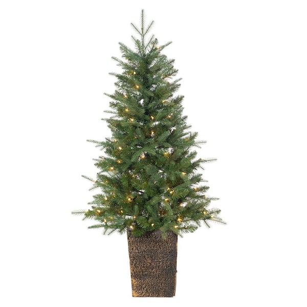 Sterling 4 ft. Artificial Potted Natural Cut Tahoe Pine Tree