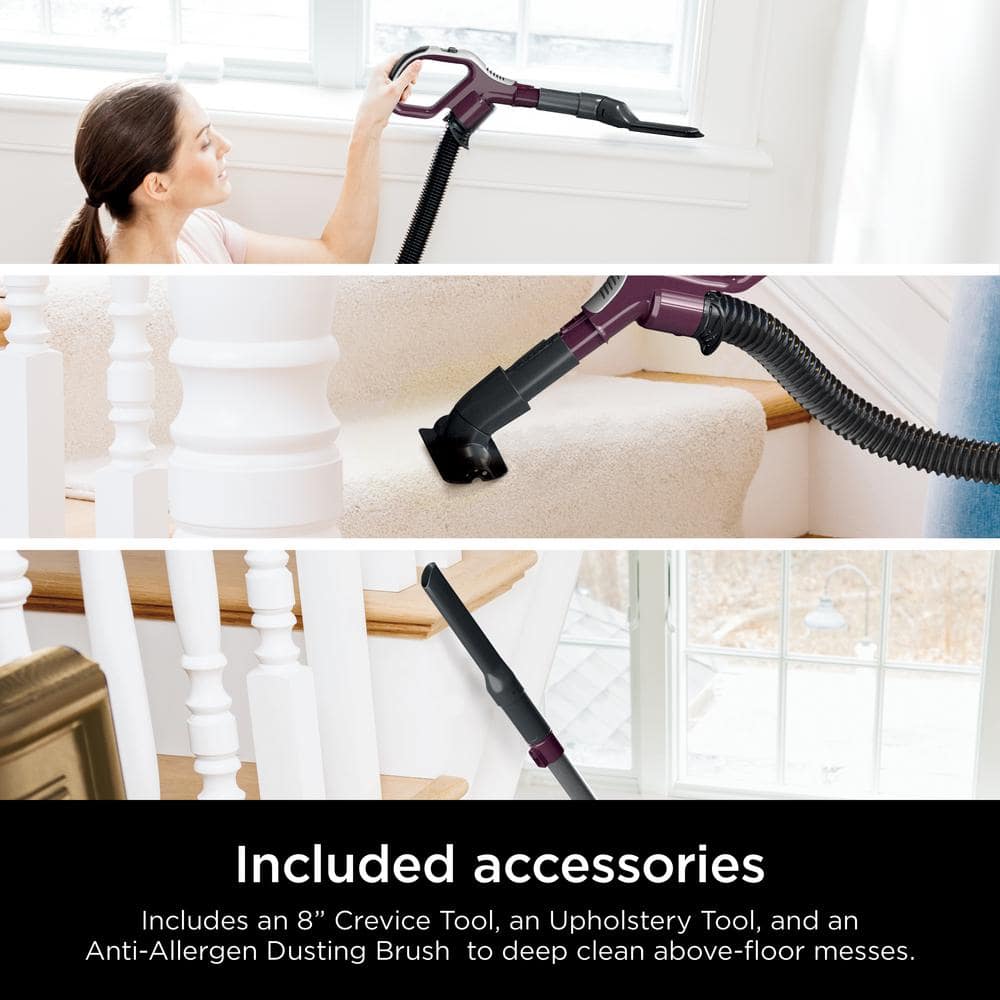 Wine Purple Lightweight Convertible Upright Vacuum with HEPA Filter