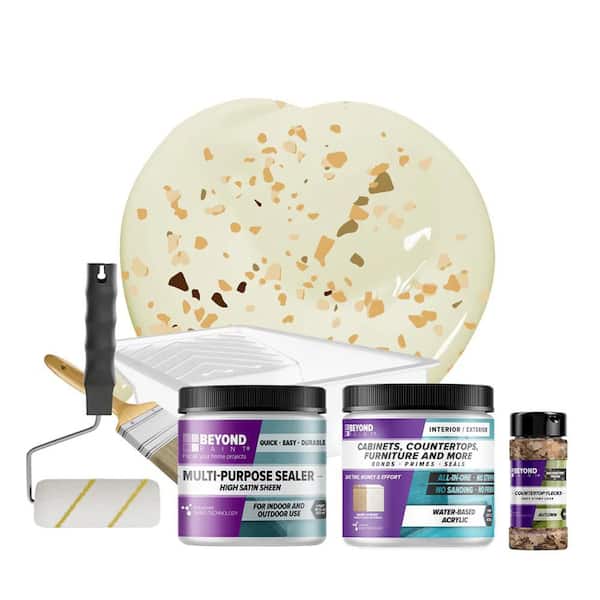 BEYOND PAINT Off White Countertop Kit with Autumn Flecks