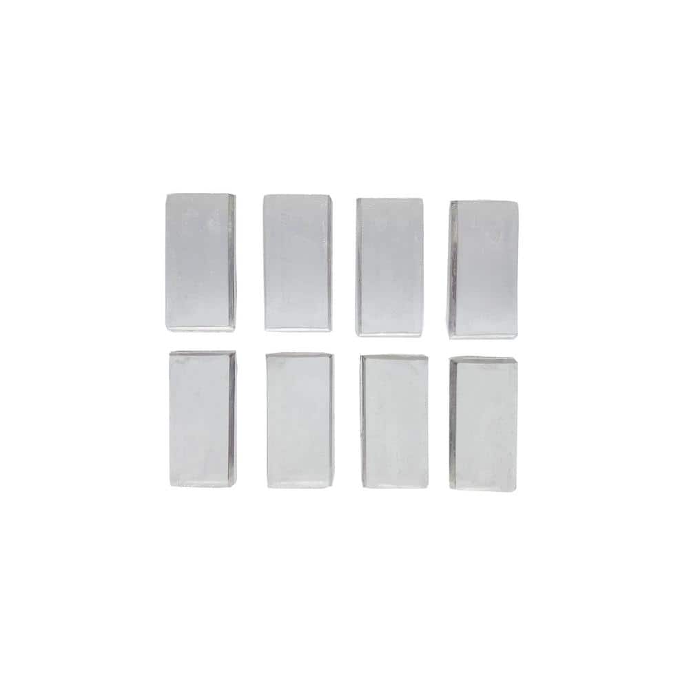 Everbilt 1/2 in. x in. Clear Soft Rubber Like Plastic Self-Adhesive  Rectangular Bumpers (8-Pack) 49963 The Home Depot