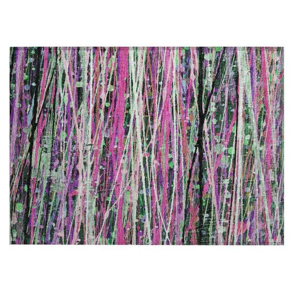 Chantille Machine Washable Indoor/Outdoor Abstract ACN2125 Pink 1 ft. 8 in. x 2 ft. 6 in. Accent Rug