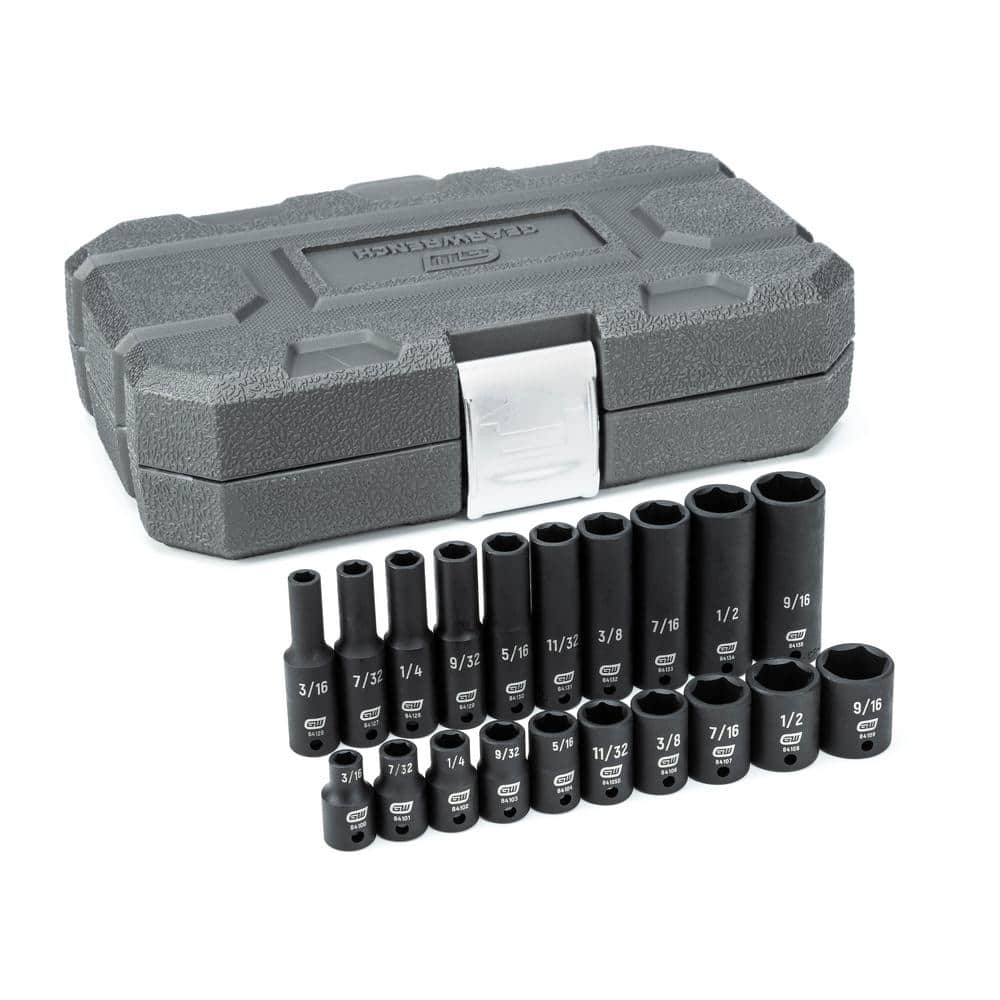 1/4 in. Drive SAE Impact Socket Set (20-Piece)