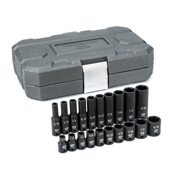 GEARWRENCH 1/4 in. Drive SAE Impact Socket Set (20-Piece) 84900
