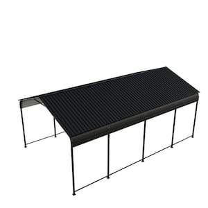 12x20 FT Heavy Duty Carport Canopy Updated Frame Structure Galvanized Steel Roof and Enhanced Base Metal Carport Garage