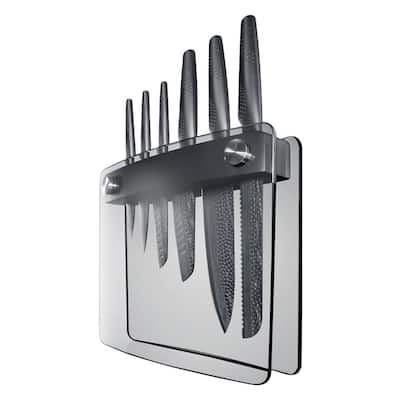 SCHMIDT BROS. 7-Piece Stainless Steel Cutlery Bonded Teak Set with Acacia  Midtown Knife Block SBCBT07PM1 - The Home Depot
