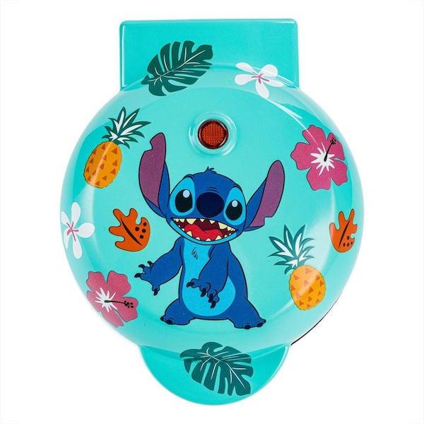 550 Watt Disney Stitch Mini Waffle Maker Teal American Waffle Maker