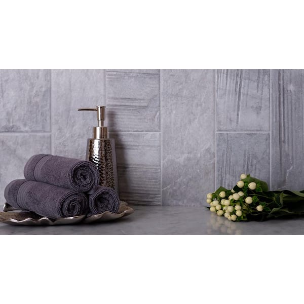Lockwood 4.3 in. x 13 in. Gray Porcelain Matte Wall and Floor Tile (12.03 sq. ft./case) 31-Pack