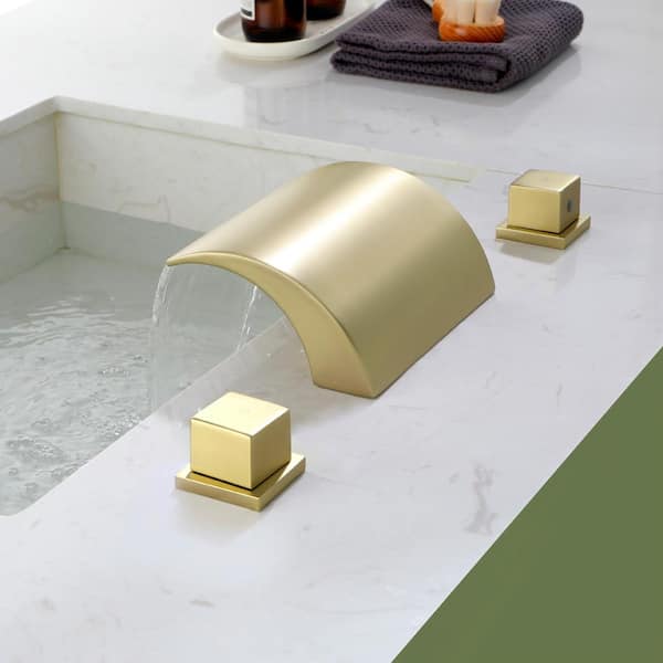 Pfister- Contempra Brushed Gold fashion 2 Handle Residential deck Mount Roman Bathtub Fa