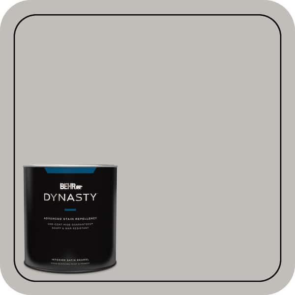 BEHR DYNASTY 1 qt. Home Decorators #HDC-WR15-3 Noble Gray Satin Enamel Interior Stain-Blocking Paint & Primer