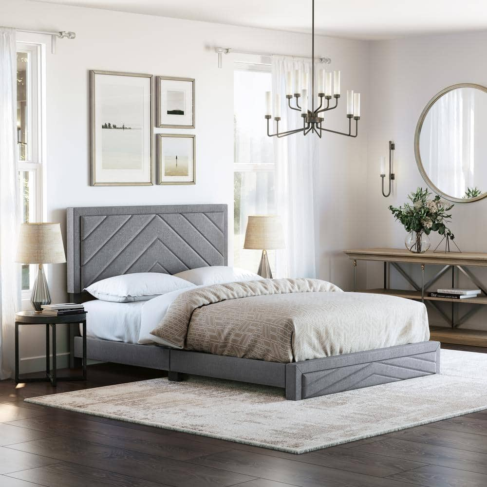 Modern Upholstered Platform Bedroom Furniture Set 152