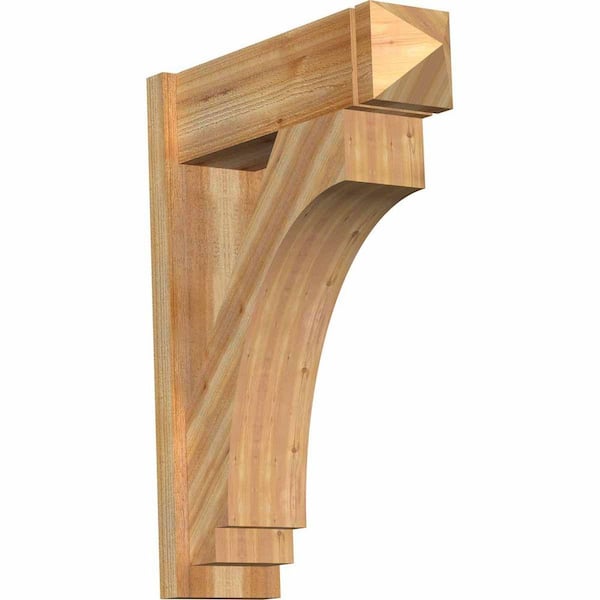 Ekena Millwork 8 in. x 34 in. x 26 in. Western Red Cedar Imperial Arts and Crafts Rough Sawn Outlooker