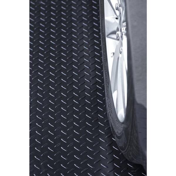 thumbnail image 2 of Diamond Plate Rubber Safety Mat - 4ft X 8ft Garage Flooring Roll, Black, Non-Slip 2 of 5