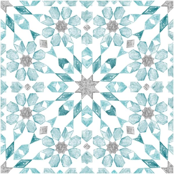 Take Home Sample Radiance Blue 6 in. W x 6 in. L Residential Vinyl Tile Flooring