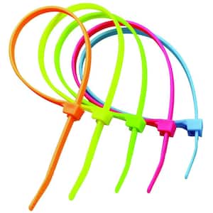 100 Pc. 8 in. Cable Tie Assortment 75 lb. Fluorescent