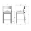 Amisco Madeira 26.75 in. Grey-Beige Counter Stool