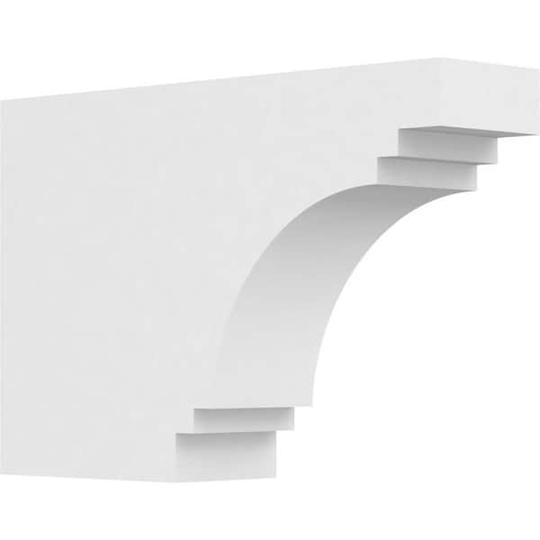 Ekena Millwork 3 in. x 8 in. x 12 in. Pescadero PVC Rafter Tail Brace