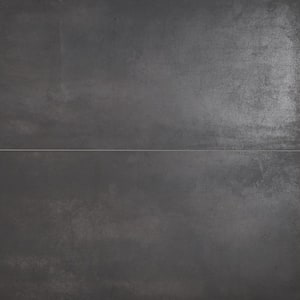 Forge Black 48 in. x 24 in. Matte Porcelain Floor and Wall Tile (2 Pieces, 15.49 sq. ft./Case)