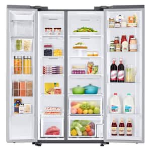 36 in. 22.6 cu. ft. Smart Side by Side Refrigerator in Fingerprint-Resistant Stainless Steel, Counter Depth