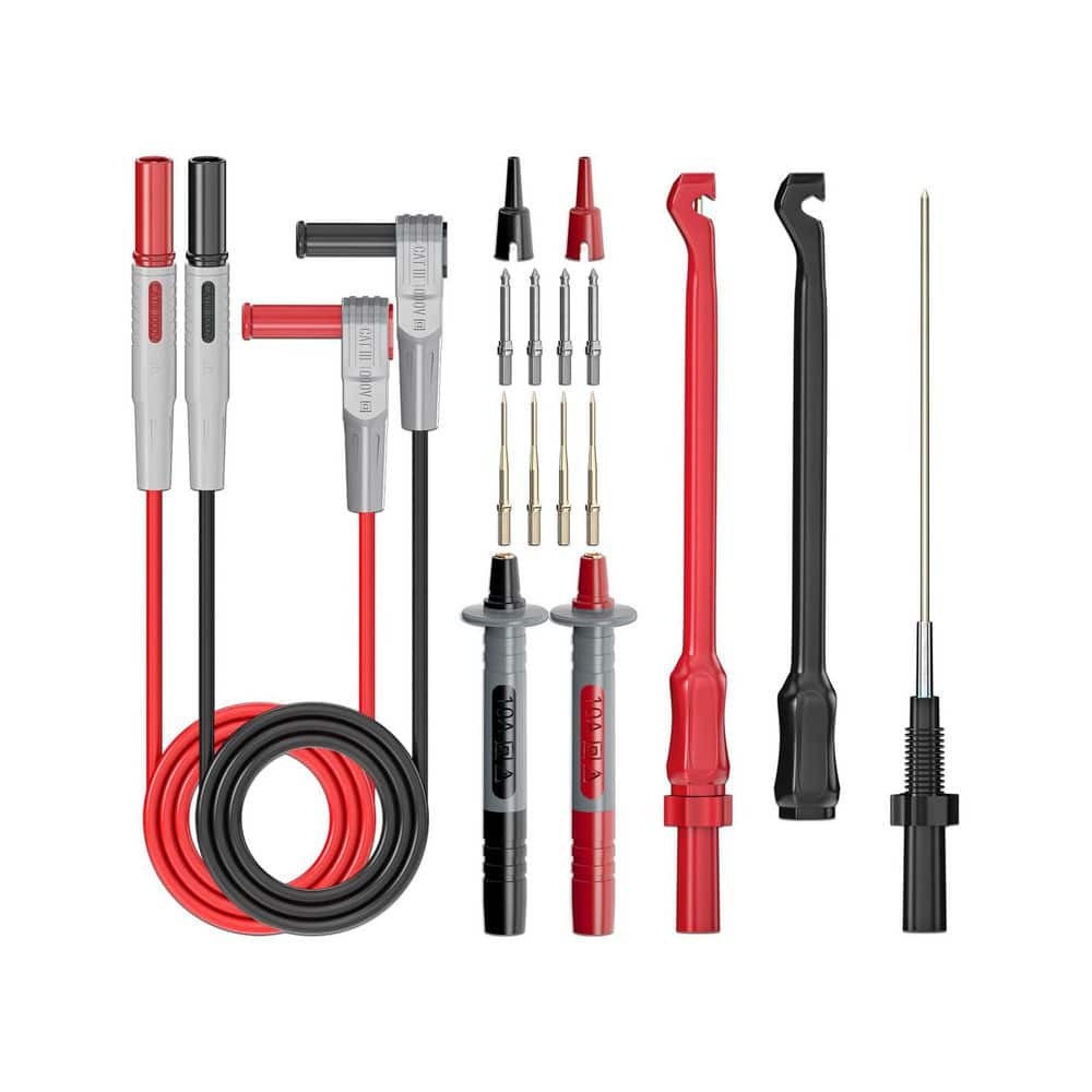 12-Piece Automotive Multimeter Test Leads Kit 4mm Banana Plug Wire Piercing Clip Extension Cable Set price history on PriceWatchPro