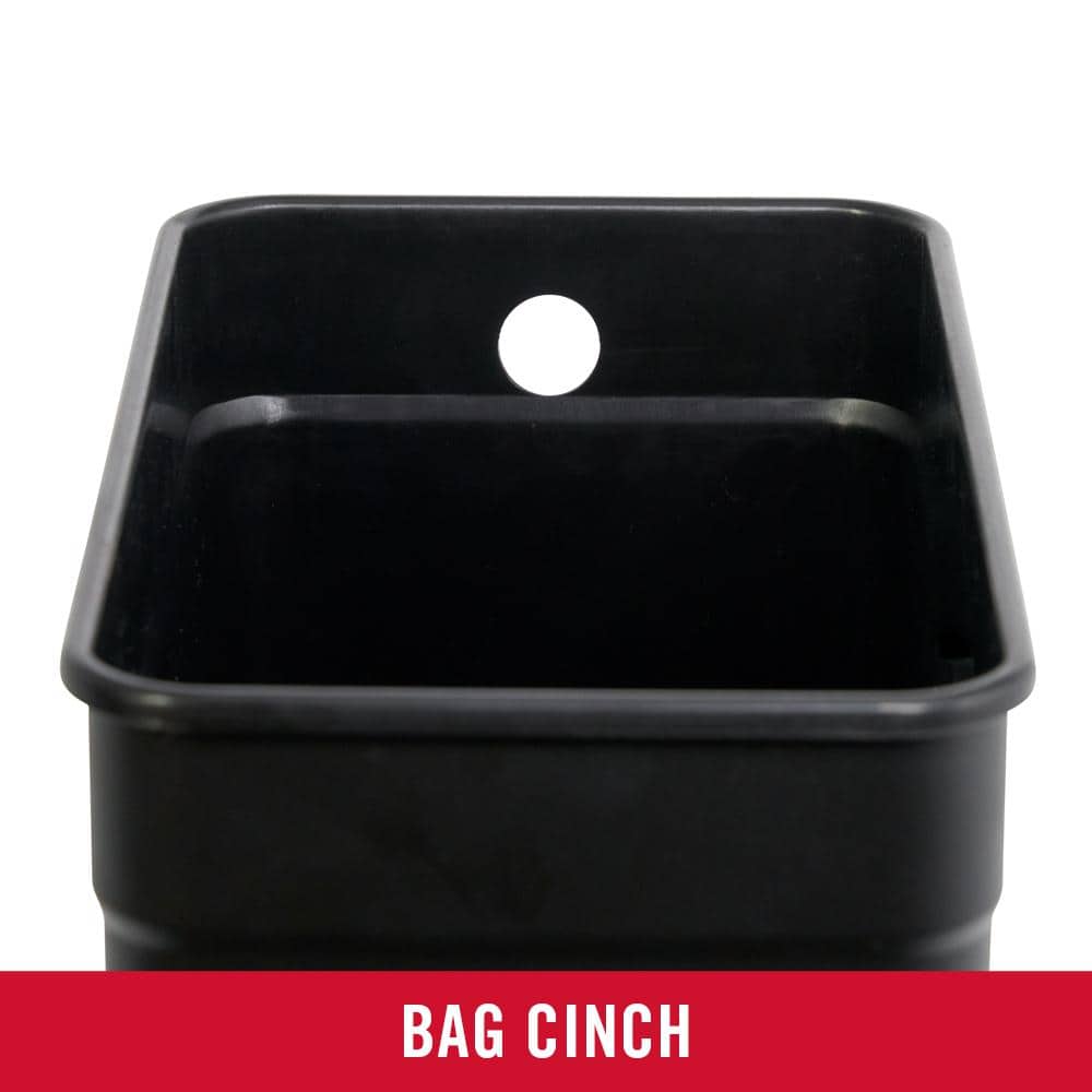 Charcoal Stainless Steel 2.6-Gallon Open Top Wastebasket