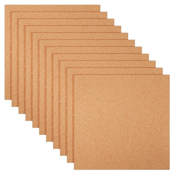 12 x 12 Square Cork Board Tiles 1/4 Thick w Self Adhesive for Office School Home DIY Projects Memo Notice Vision Board