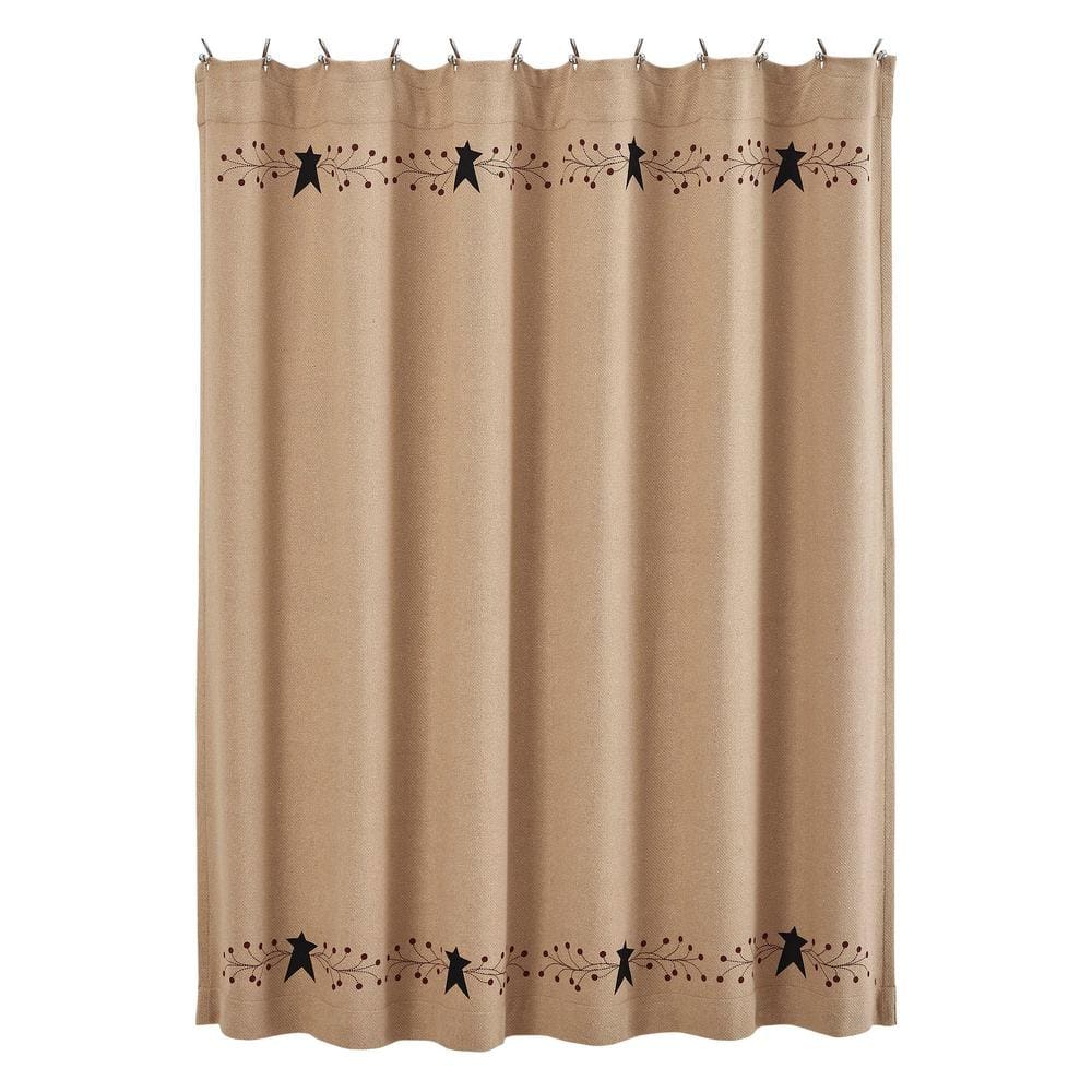 VHC Brands Pip Vinestar 72 in. W x 72 in. L Cotton Blend Shower Curtain
