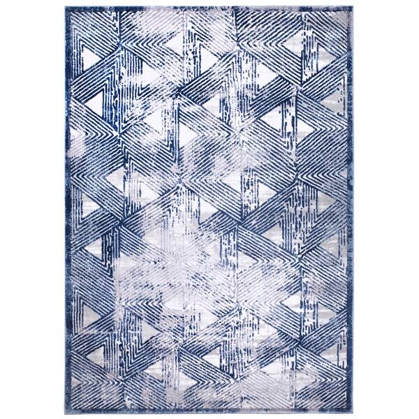 Nicole Miller Kenmare Gray/Blue 8 ft. x 10 ft. Indoor Area Rug