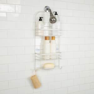 Ellipse Collection Deluxe Shower Caddy in White