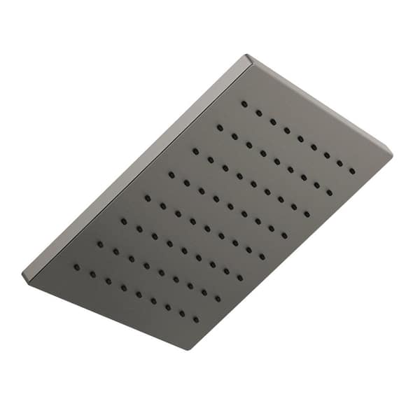 Delta 1-Spray Patterns 1.75 GPM 11.75 in. Wall Mount Fixed Shower Head in Lumicoat Black Stainless