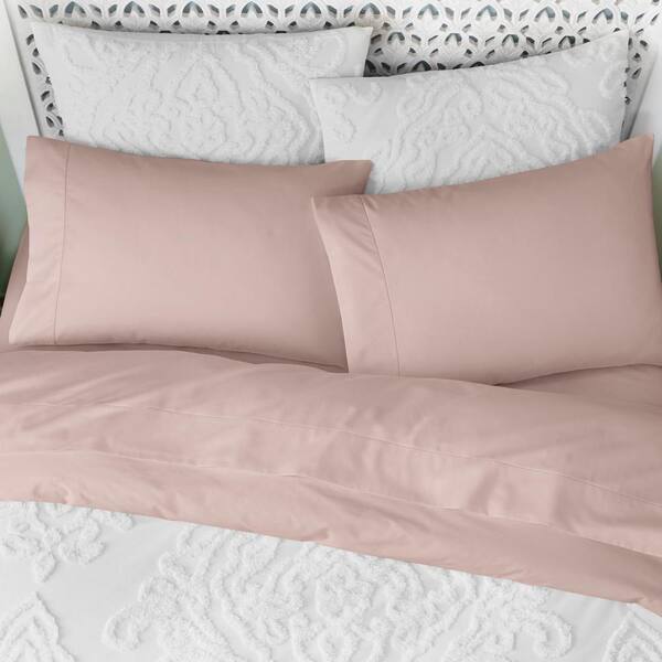 5 & 10 Inch Pocket King & Queen Fitted Sheet Pink Egyptian Home Linens