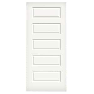 36 in. x 80 in. Rockport White Painted Smooth Molded Composite MDF Interior Door Slab