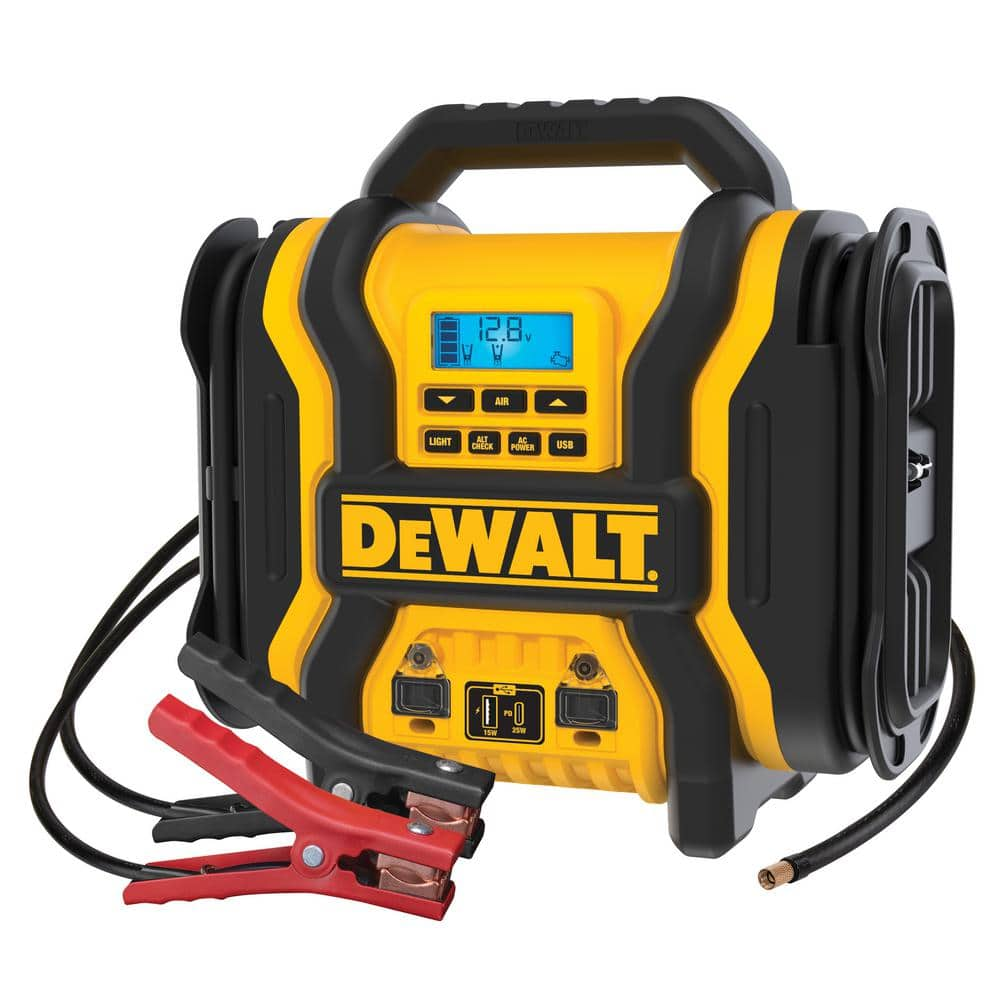 DEWALT Portable Power 2000 Peak Amp Jump Starter w Digital Compressor DXAEPS14 The Home Depot