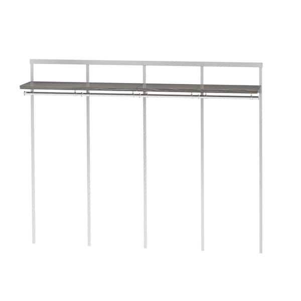 Reviews for Everbilt Genevieve 8 ft. Gray Adjustable Closet Organizer Long  Hanging Rod with Double Shoe Rack and 10 Shelves