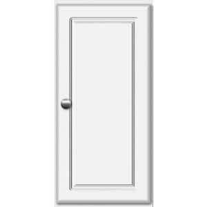 Ultraline 12 in. W x 5.5 in. D x 25 in. H Simplicity Bathroom Storage Wall Cabinet Toilet Topper Over John-SatinWhite
