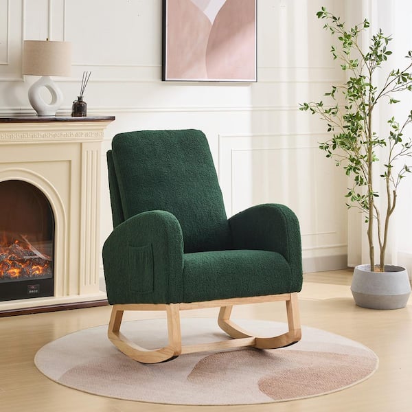 CSC DECOR INC Green Rocking Accent Armchair 27.2 in. W Rocking