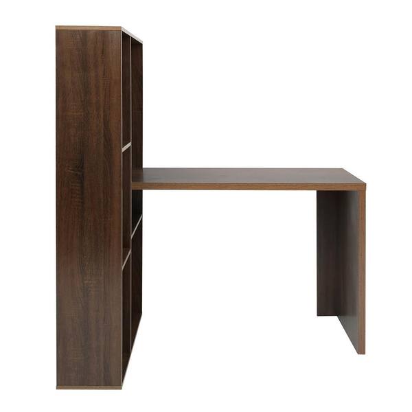 Devin Solidwood Study Table With Book Rack - Honey