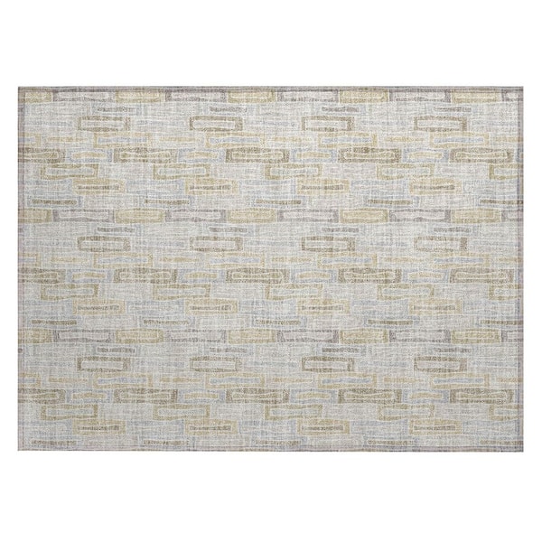 Chantille Machine Washable Indoor/Outdoor Abstract ACN3054 Ivory 3 ft. x 4 ft. Area Rug