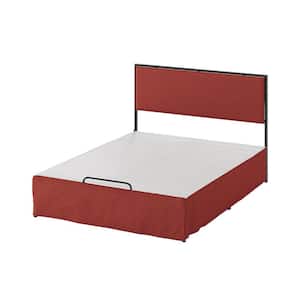 Nicky Modern 2 Piece Queen Bedroom Set with Metal Base-CORAL