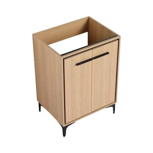 23.43 in. W x 17.91 in. D x 33.07 in. H Freestanding Bath Vanity Cabinet without Top in Sink in Oak Finish