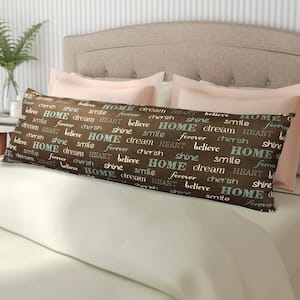 Inspire Body Brown 18 in. x 48 in. Pillow
