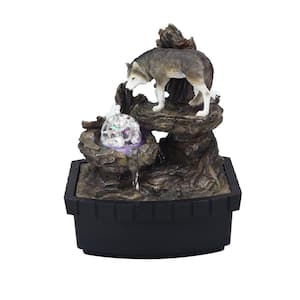10.25 in. Wolf Table Fountain