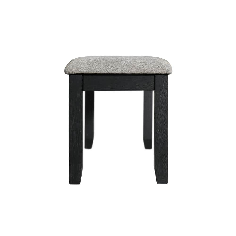 Kona Gray 6-Piece Dining Set with Upholstered Chairs and Bench