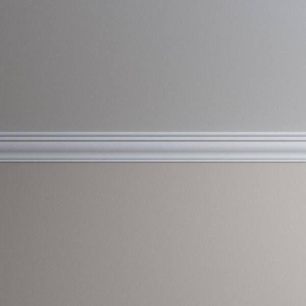 Ekena Millwork Cooper 3.375 in. D x 4.875 in. W x 96 in. L Polyurethane Crown Moulding