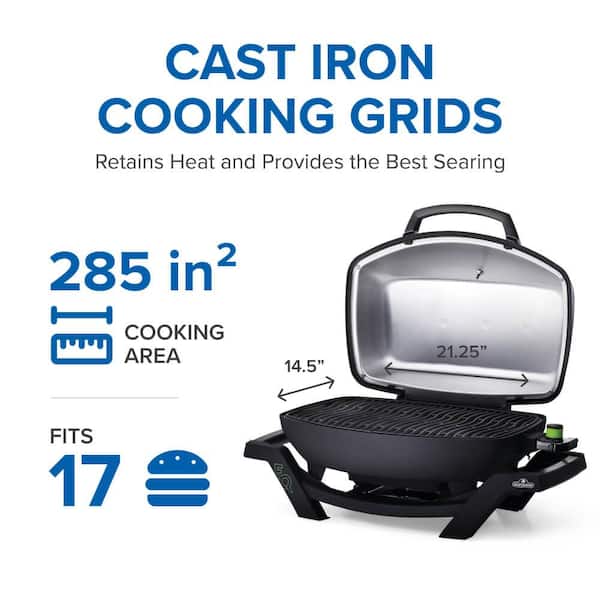 TravelQ 285SE 1500-Watt Electric Grill in Black