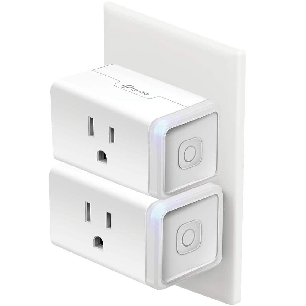 15 Amp Mini Smart Plug Outlet with Timer in White (2 Packs)